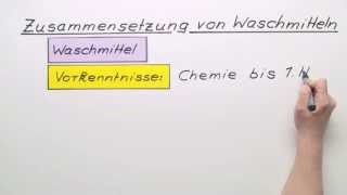 Wie sind Waschmittel zusammengesetzt  Chemie  Organische Chemie [upl. by Chirlin]