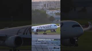 FINNAR Airbus A350900 landing at Singapore Changi Airport shorts aviation a350 landing plane [upl. by Irneh]