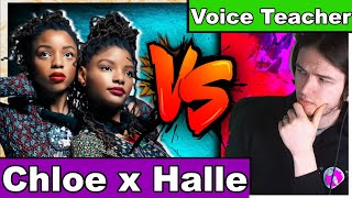 CHLOE X HALLE Verizon performance voice teacher REACTS part 2 [upl. by Sawyor368]