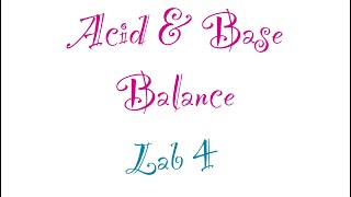 Biochemistry  Acid amp Base Balance Lab  by Bayadır [upl. by Kemme]