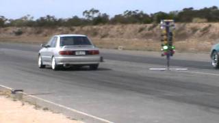 CD5A Lancer GSR vs EB Falcon Drag Racing at Tailem Bend Motorsport Park [upl. by Alonso75]