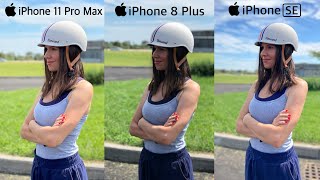 iPhone 8 Plus vs iPhone 11 Pro Max vs iPhone SE  Camera Test [upl. by Marinna]