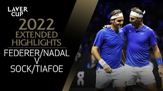 FedererNadal v SockTiafoe Extended Highlights  Laver Cup 2022 Match 4 [upl. by Glori636]