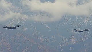 B1 LOW LEVEL 2023 Rose Bowl flyover amp 2022 Aviation highlights [upl. by Michon41]