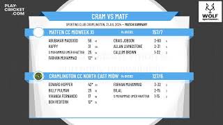 Cramlington CC North East Midweek XI v Matfen CC Midweek XI [upl. by Allys766]