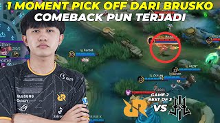 1 MOMENT PICK OFF DARI BRUSKO COMEBACK PUN TERJADI  RRQ HOSHI vs LILGUN Game 2  KBreakdown [upl. by Nerol]