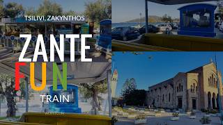 🚂 Tsilivi to Zakynthos City Scenic Tourist Zante Town Train Journey and Church visit 🌊🏙️ [upl. by Oilegor743]