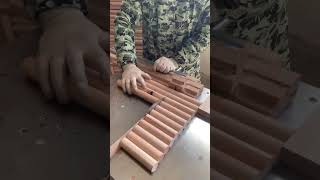 Knife wooden handle cutting process Good tools and machinery can increase work efficiency [upl. by Ogait302]