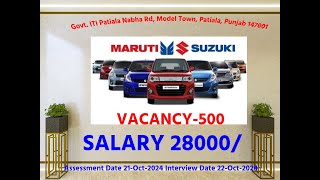 Govt ITI Patiala Punjab Maruti suzuki jobs iticampusinterview itijobs patiala punjabnews [upl. by Niajneb]