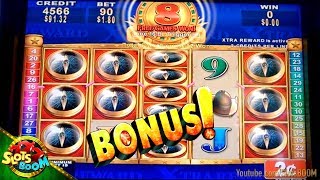 HUGE WIN  BONUS Quest for Riches 2c Konami Slot  CASINO SLOT [upl. by Enomor]