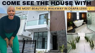 Come see this beautiful 5 bedroom duplex with a celebrity walkway in osapa lekki Lagos Nigeria [upl. by Saundra]