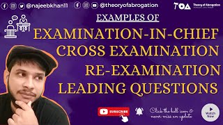 Court examples of Examinationinchief cross examination reexamination and leading questions [upl. by Anayd]