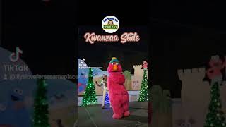 Sesame Place  Kwanzaa Slide with Telly  12823 [upl. by Oneg]