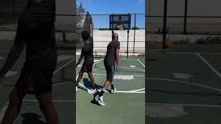 Double rims No problem basketball basketballshorts thepark nba ballisllife shorts ytshorts [upl. by Nemzaj]