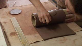 Clay Pottery Slab Building  How to Form a Round Vase [upl. by Mariska]