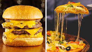 40 DELICIOUS FAST FOOD HACKS  5Minute Pizza And Burger Recipes [upl. by Imoan]