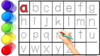 abcd small letter abc abcd a to z alphabet collection for writing along dotted line for kids [upl. by Atnim]