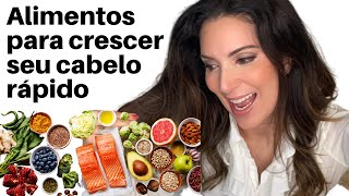 Faça seu CABELO CRESCER RÁPIDO com esses alimentos [upl. by Ayhtak51]