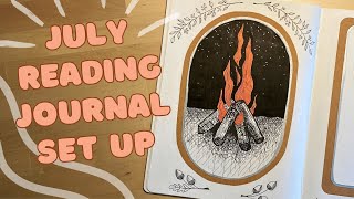 relaxing amp artistic CAMPING journal theme 🔥  july 2024 reading journal setup [upl. by Fleeta]