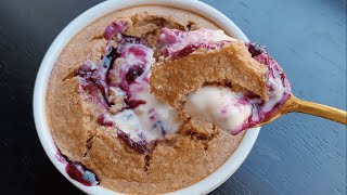 Blueberry Cheesecake Baked Oats Viral TikTok Baked Oats Healthy Breakfast Recipe [upl. by Alvie]