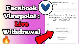 🔥 Facebook Viewpoints App Live Withdraw Proof  Free Flipkart Gift Vouchers [upl. by Aramoix681]