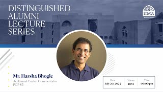 Distinguished Alumni Lecture by Mr Harsha Bhogle [upl. by Asseneg]