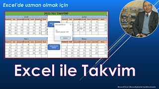 Excel ile Takvim Yapmak [upl. by Idaline]