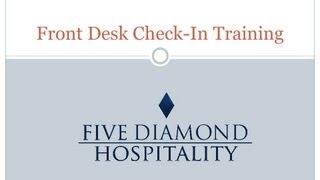 Hotel Front Desk Check In Training [upl. by Colb]