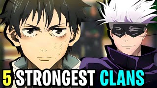 All 5 STRONGEST Sorcerer Clans  Gojo Zenin amp Kamo from Jujutsu Kaisen Explained [upl. by Lledniuq]