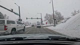 Sheridan Blvd in Denver Colorado to Boulder in heavy snow and storm [upl. by Donnell]