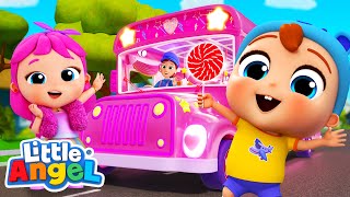 Top 10 Little Angel Songs of 2023  Wheels on the Party Bus Lollipop Song with Baby John amp Jill [upl. by Hogen]