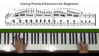 Czerny Practical Exercises for Beginners Op 599 No 49 Piano Tutorial [upl. by Ettenej458]