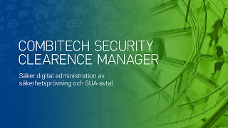 Combitech Security Clearence Manager [upl. by Ulphi535]