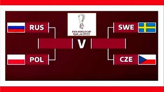 Rosja v Polska Baraże Losowanie Mistrzostwa Świata 2022  26112021  Szwecja Czechy [upl. by Trevorr]