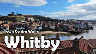 Whitby North Yorkshire【4K】 Town Centre Walk 2021 [upl. by Enimaj]