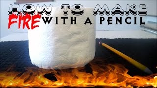 How To Make Fire With A Pencil Urban Survival [upl. by Jannel421]