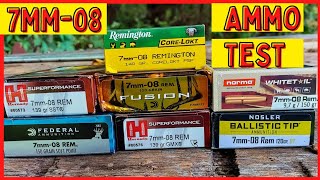 7mm08 Ultimate Ammo Test  100 yard groups [upl. by Ajnot7]