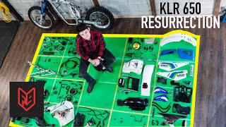 Complete Motorcycle Build in 15 Minutes  KLR650 Time Lapse [upl. by Ahsiekel]