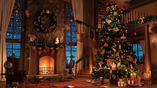 Christmas Music Ambience with Instrumental Christmas Music amp Crackling Fireplace [upl. by Imik399]