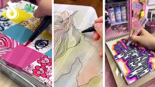 ｢📓｣ Sketchbook Ideas Compilation TikTok 1 [upl. by Jonati]