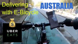 Working with Uber Eats in Sydney Australia  Electric Bicycle [upl. by Annazor]