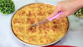 Hazır Yufkadan Peynirli Tepsi Böreği Tarifi 😋 Nefis Sosuyla Sodalı Peynirli Börek [upl. by Waki]