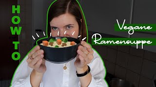 Vegane Rezepte Koreanische vegane Ramensuppe einfaches Rezept vegetarisch  Kathrinovich [upl. by Harraf]