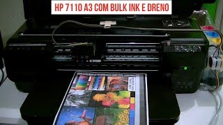 HP 7110 Com Bulk Ink e Dreno HP 7110 Com Tanque de Tinta HP Com Tanque de Tinta [upl. by Yelahc703]