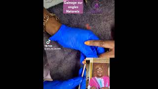 Gainage sur ongles de mon modèle grâce au gainage 💅🥰 gel manucure nails nailart ongles [upl. by Erual]