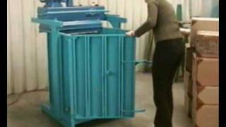 Girl crushing cardboard with a compactor crusher [upl. by Renie]