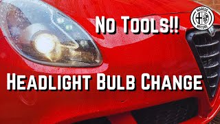 Headlight Bulb Change  No Tools [upl. by Lansing]