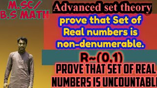 Advance set theoryLec12prove that R is non denumerable R01R is uncountableCradRC [upl. by Yaf]