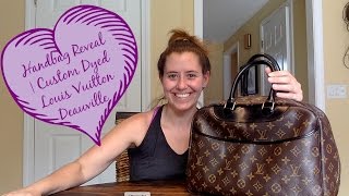 Handbag Reveal  My Custom Dyed Louis Vuitton Dauville [upl. by Ennaer589]