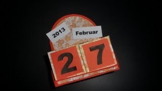 Kalender aus Papier Calendar PaperART  Bastelanleitung HDdeutsch [upl. by Mira]